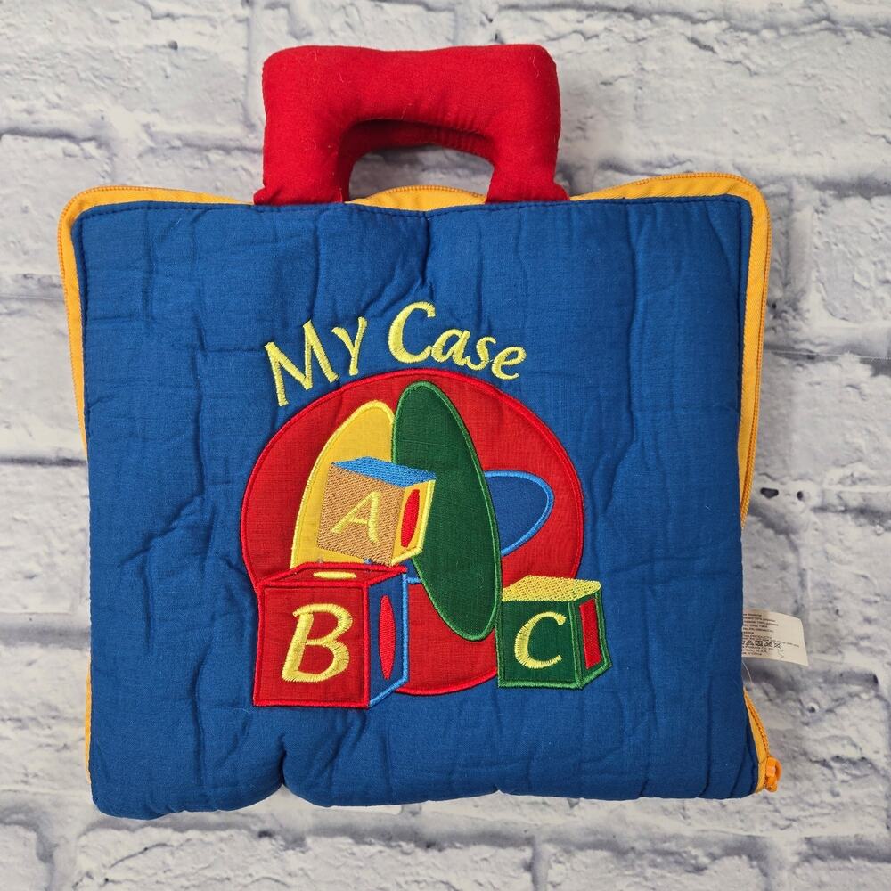 ABC Primary Color Carry Bag Toddler Activity Soft Toy 26 Items Pockets Education